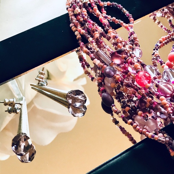 GIOVANNA CHANTAL Jazzy Tear Drop Earrings - Purple - Picture 5 of 8